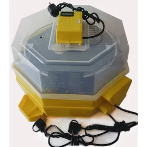 Incubator Cleo 5ETGPHAC cu termostat reglabil, etaj, termohigrometru digital, intoarcere automata oua de gaina, prepelita si cupa exterioara pentru apa