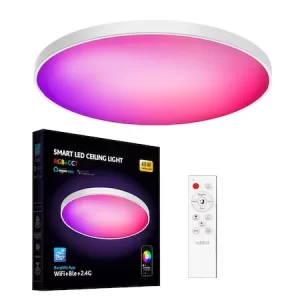 Plafoniera LED RGB inteligenta WIFI+Bluetooth 72DESI, 48W, 3600 lm
